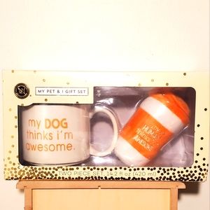 My Pet and I, 2 Piece Set Coffee Cup and Dog Toy by Modern Expressions Orange
